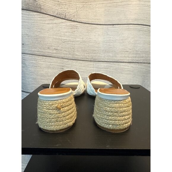 Andre Assous Cadyn Raffia & Espadrille Block Heel Sandals Size 37 - Picture 2 of 4